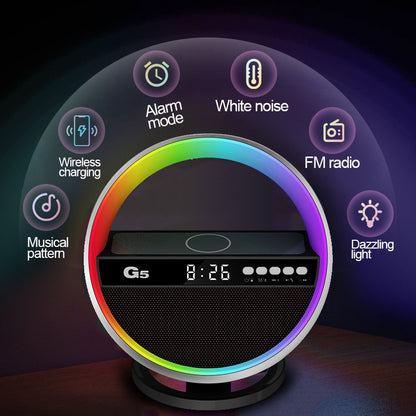 RGB Night Light – Wireless Charger & Bluetooth Speaker