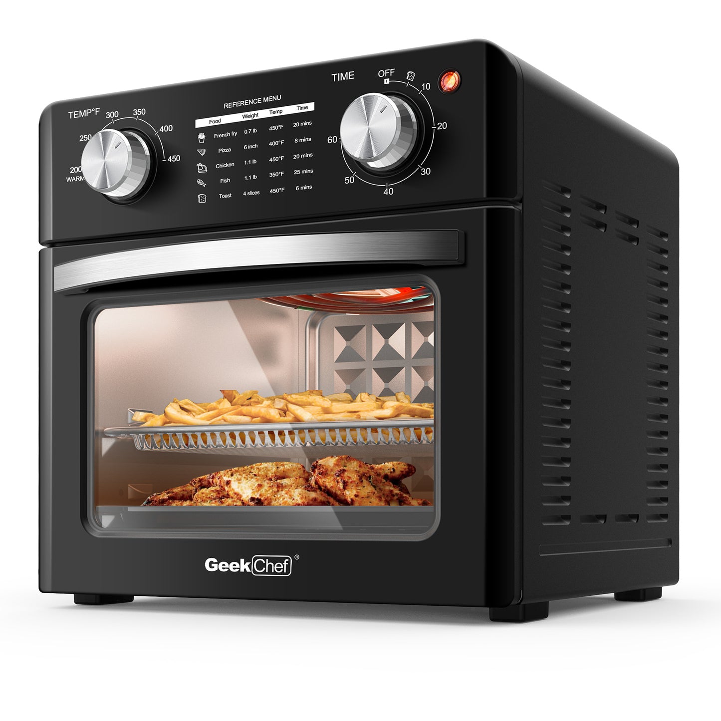 Geek Chef 10QT Air Fryer & Toaster Oven – Oil-Free Cooking, Bake, Broil & More!