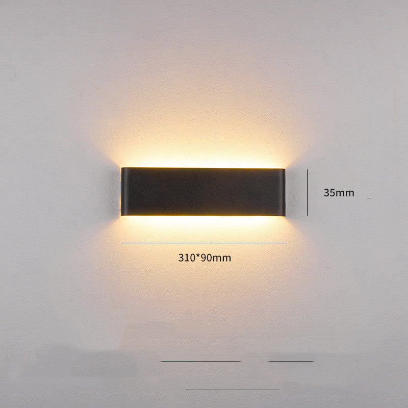 Smart Remote Control Three-tone Light Bedroom Strip Wall Lamp